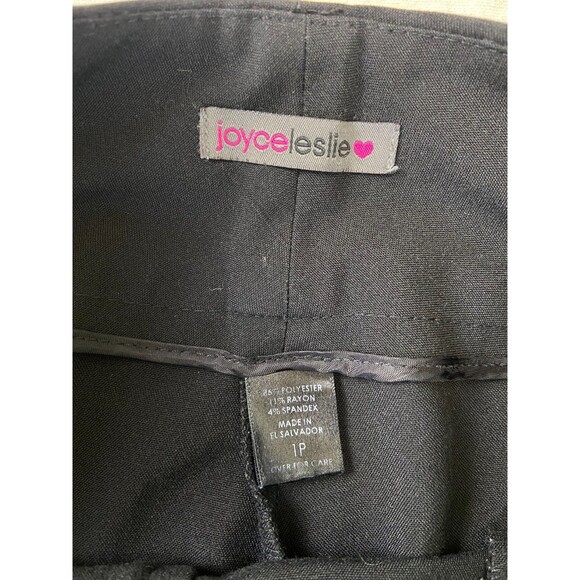 Joyce Leslie Women’s Black Dress Pants Size 1P Stretch Flare Career Work Office - Picture 2 of 8